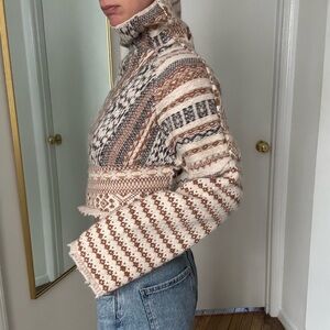 Rag & Bone Textured Knit in Cream and Brown